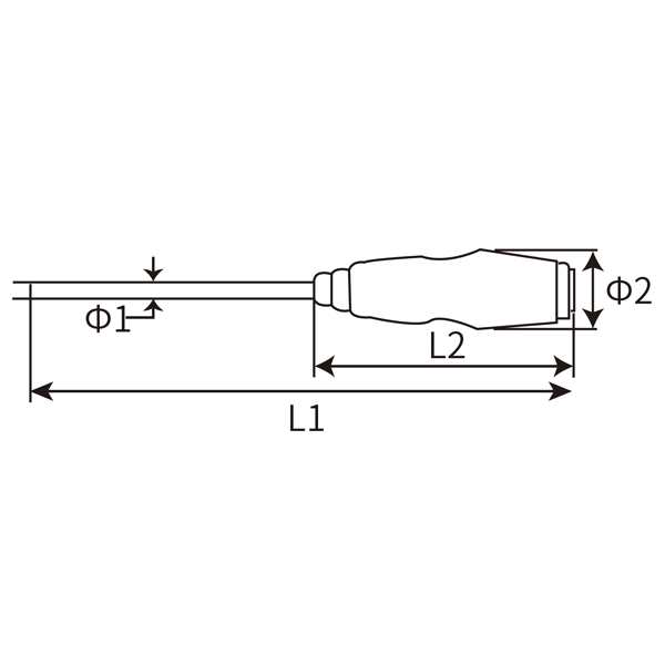 S2 雙色橡塑柄增強型一字頭旋具