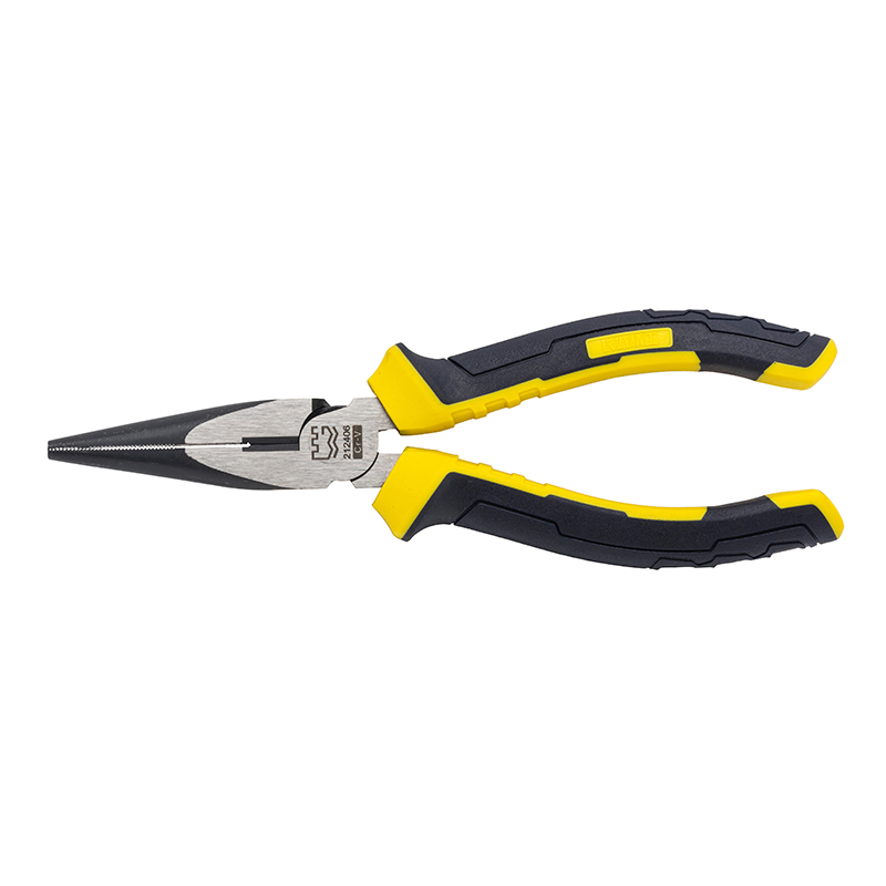 Great Wall Industrial-Grade German-Style Bi-Color Handle Long Nose Pliers，Labor-Saving