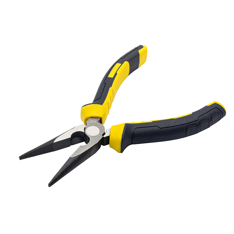 Great Wall Industrial-Grade German-Style Bi-Color Handle Long Nose Pliers，Labor-Saving