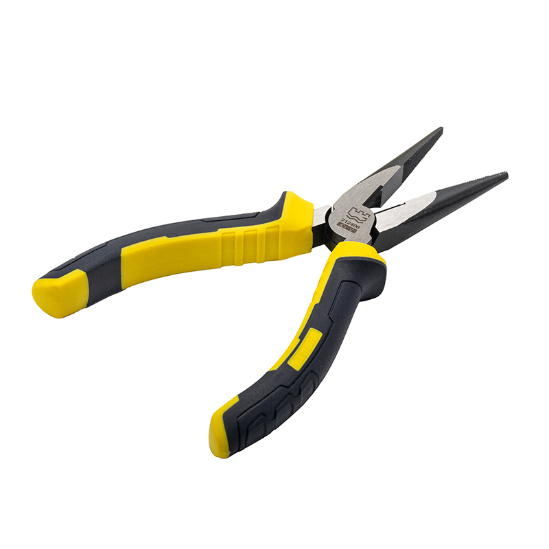 Great Wall Industrial-Grade German-Style Bi-Color Handle Long Nose Pliers，Labor-Saving