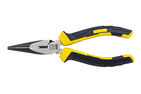 Great Wall Industrial-Grade German-Style Bi-Color Handle Long Nose Pliers，Labor-Saving