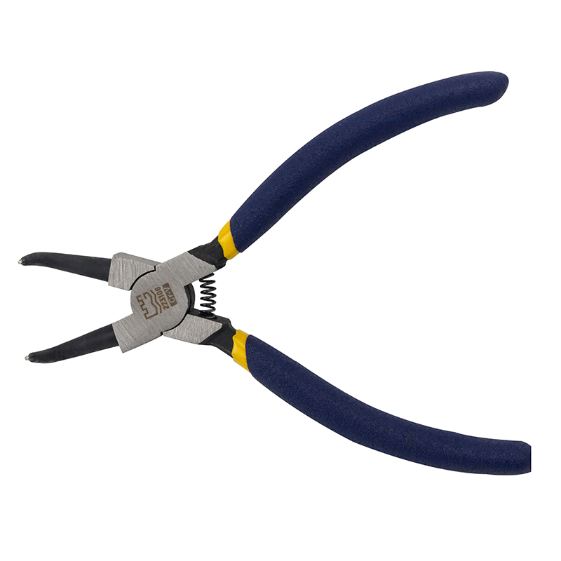 Great Wall Cr-V American-Style Polished Bent Internal Snap Ring Pliers, Dip Handle