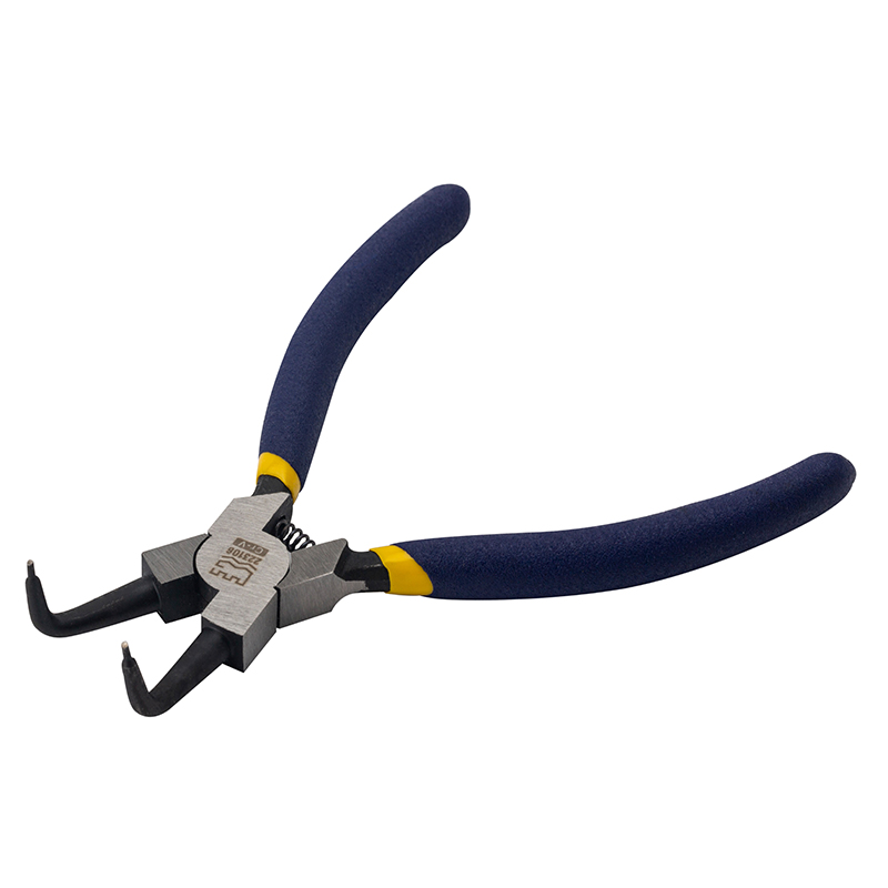 Great Wall Cr-V American-Style Polished Bent Internal Snap Ring Pliers, Dip Handle