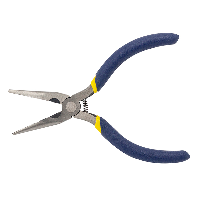 Great Wall American-Style Polished Mini Long Nose Pliers, Dip Handle