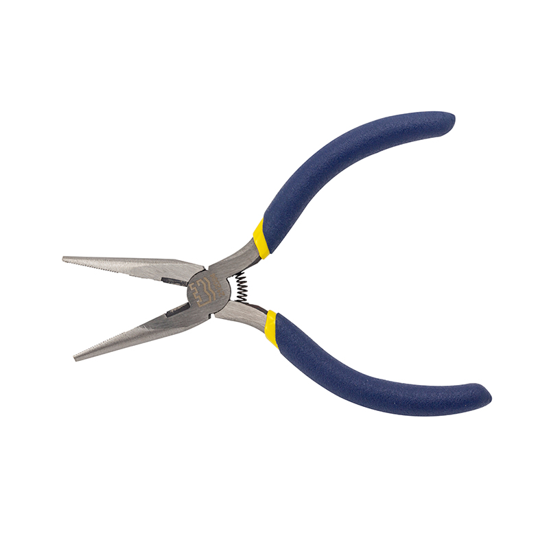 Great Wall American-Style Polished Mini Long Nose Pliers, Dip Handle