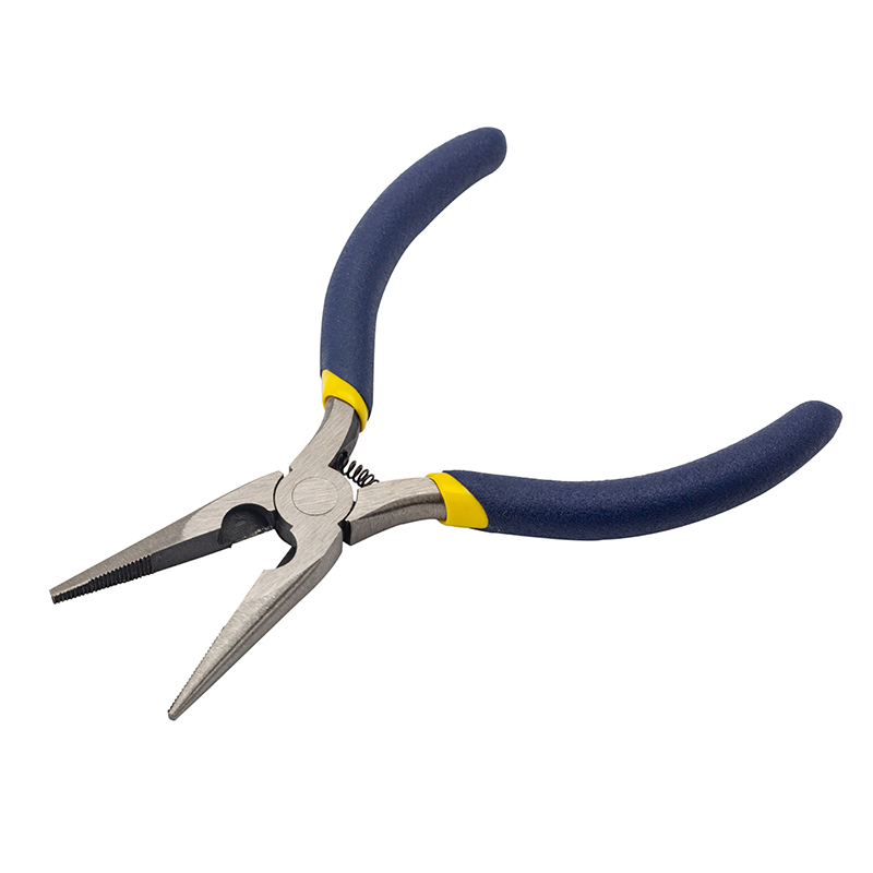 Great Wall American-Style Polished Mini Long Nose Pliers, Dip Handle