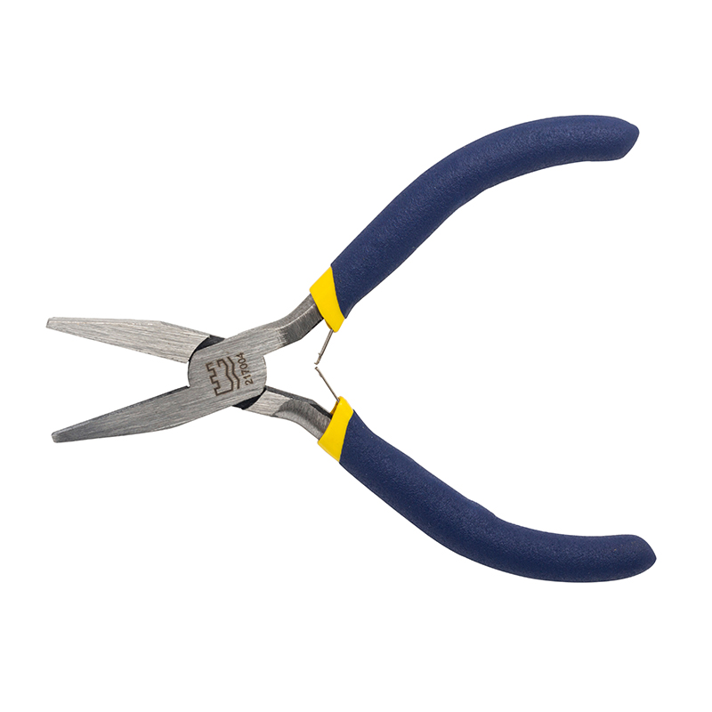 Great Wall American-Style Polished Mini Long Flat Nose Pliers, Dip Handle