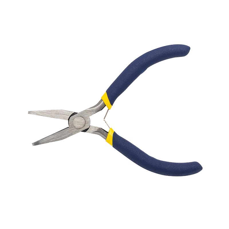 Great Wall American-Style Polished Mini Long Flat Nose Pliers, Dip Handle