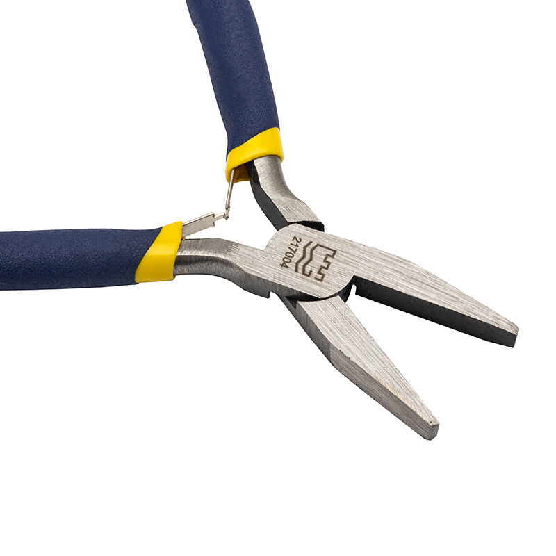 Great Wall American-Style Polished Mini Long Flat Nose Pliers, Dip Handle