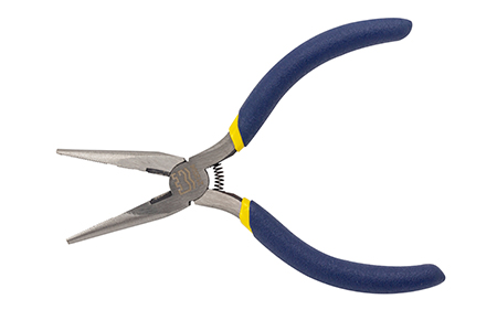 Great Wall American-Style Polished Mini Long Nose Pliers, Dip Handle