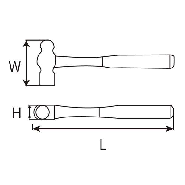 Great Wall Industrial Grade One-Piece Ball-Peen Hammer