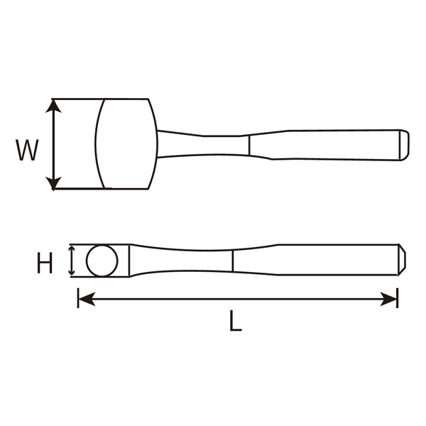 Great Wall Fiber Handle Rubber Hammer/Mallet