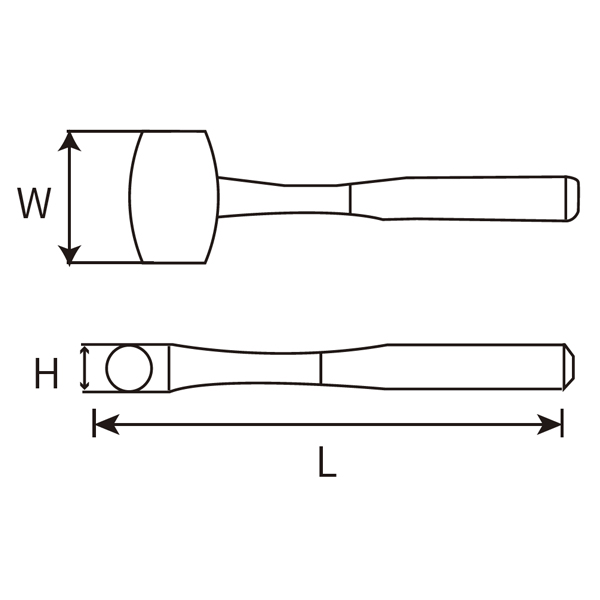 Great Wall Wooden Handle Rubber Hammer/Mallet