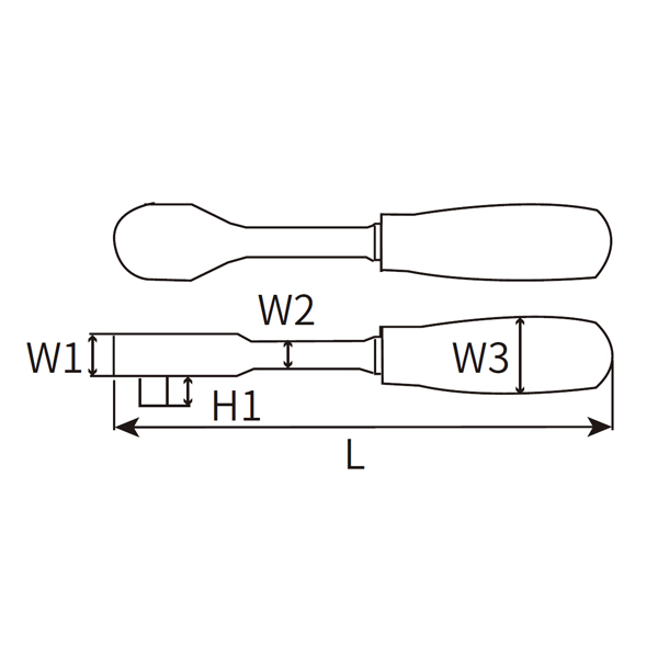 Great Wall Straight Handle Quick Release Ratchet Wrench