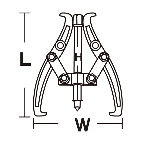 Great Wall Three-Jaw Gear Puller (Forged)