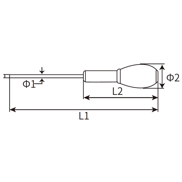 Great Wall Torpedo-shaped Cr-V Steel Durable Rubber Handle Phillips Screwdriver