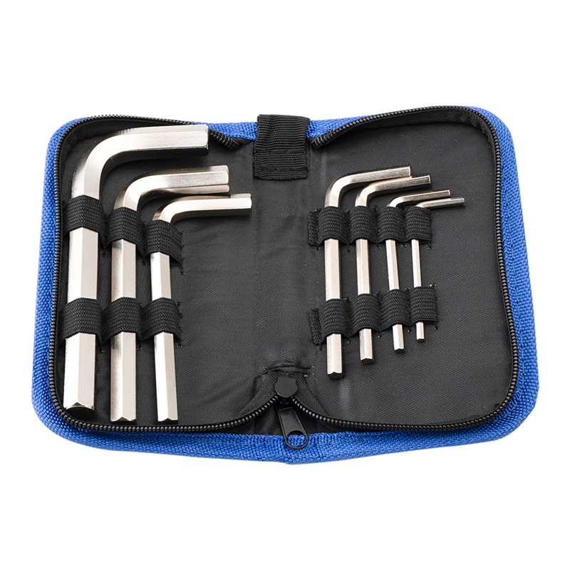 Great Wall 7~10pcs Nickel-Plated Hex Key Set with Oxford Pouch