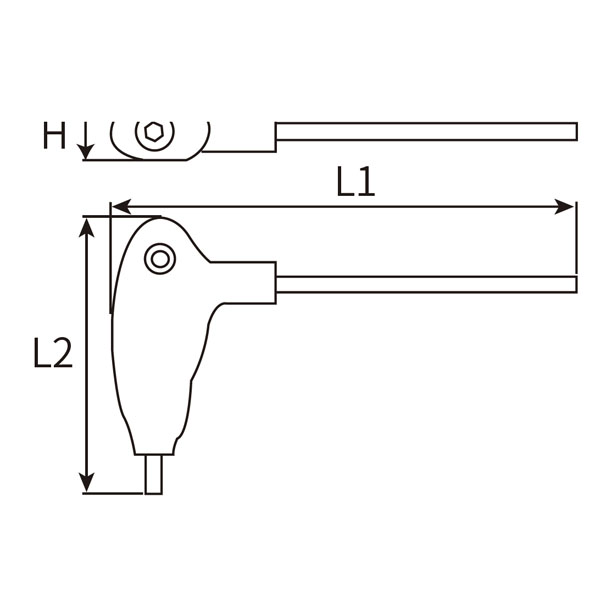 Great Wall T-Type Round Handle Ball End Hex Key