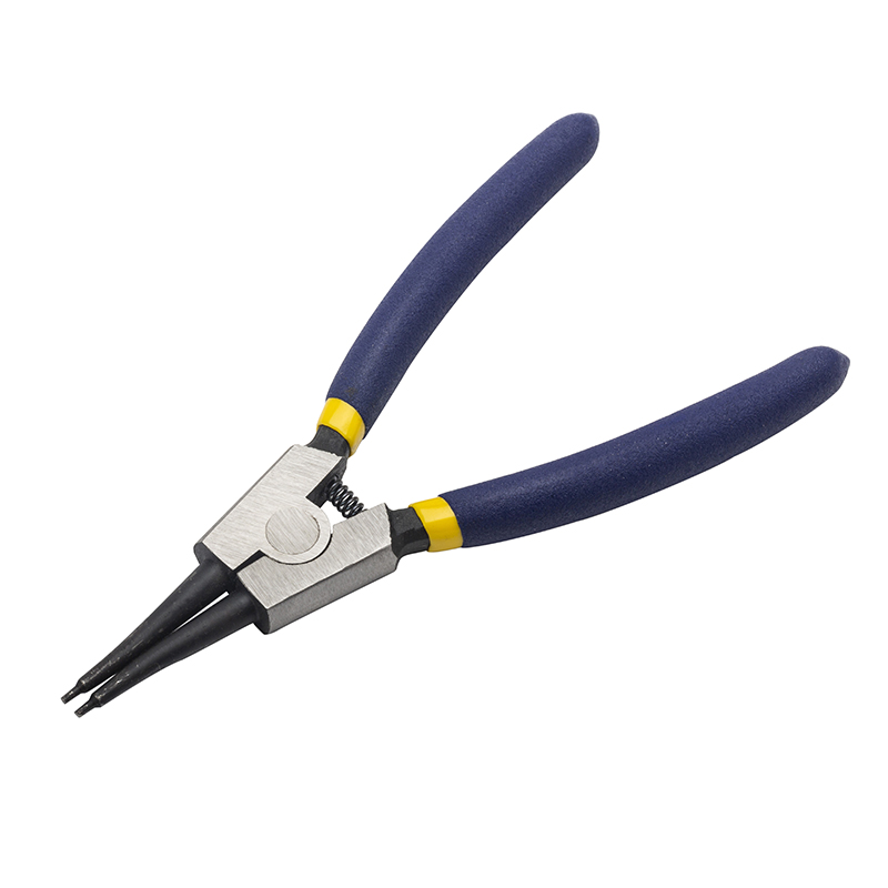 Great Wall Cr-V American-Style Polished Straight External Snap Ring Pliers, Dip Handle